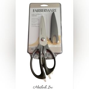 Farberware Classic 4‑In‑1 Ultimate Shears W/Non-Slip Handles Kitchen Shears